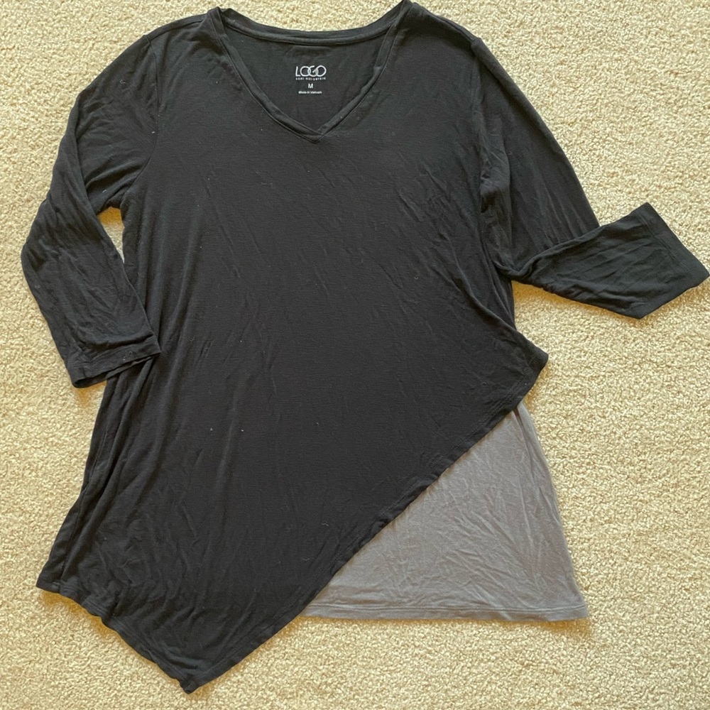 💕 LOGO Asymmetrical layered top